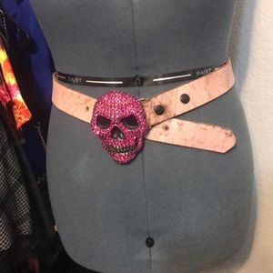 Pink Crystal Skull Belt